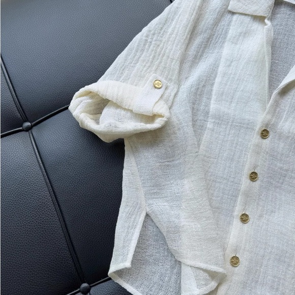 Le Kasha White Button-Up linen - Picture 7 of 9